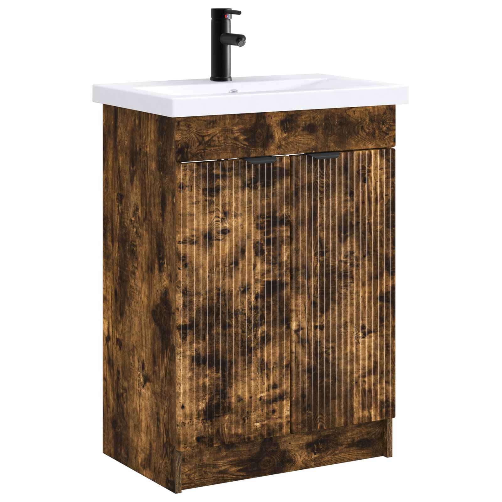 Ensemble de mobilier de salle de bain Chêne fumé