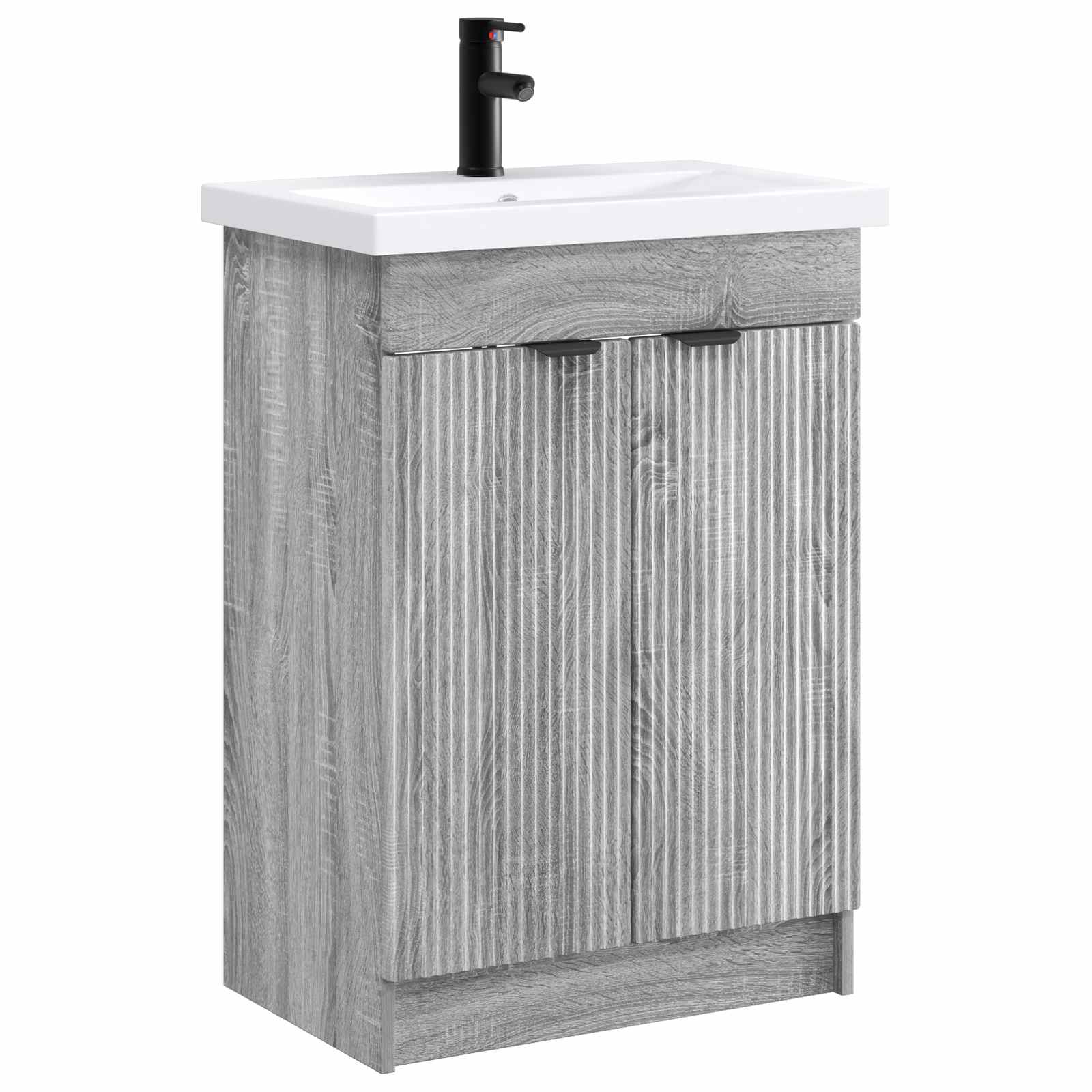 Ensemble de mobilier de salle de bain Sonoma gris