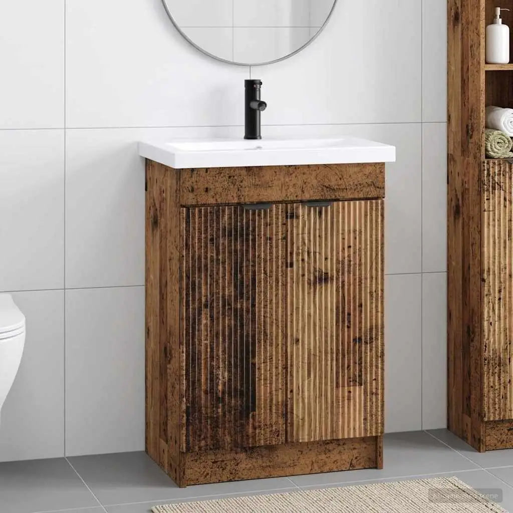 Ensemble de mobilier de salle de bain Bois ancien - XIOS