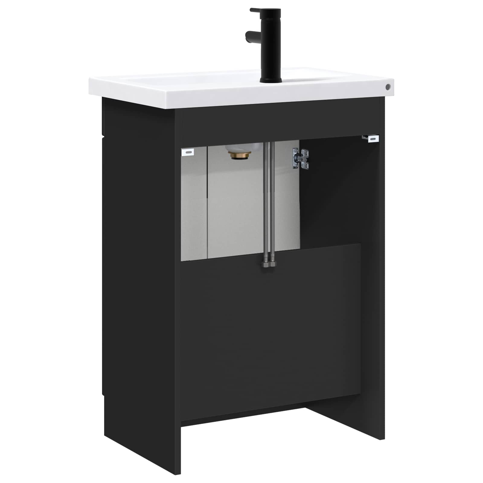 Ensemble de mobilier de salle de bain Noir 78,5 x 37,5 x 81 cm