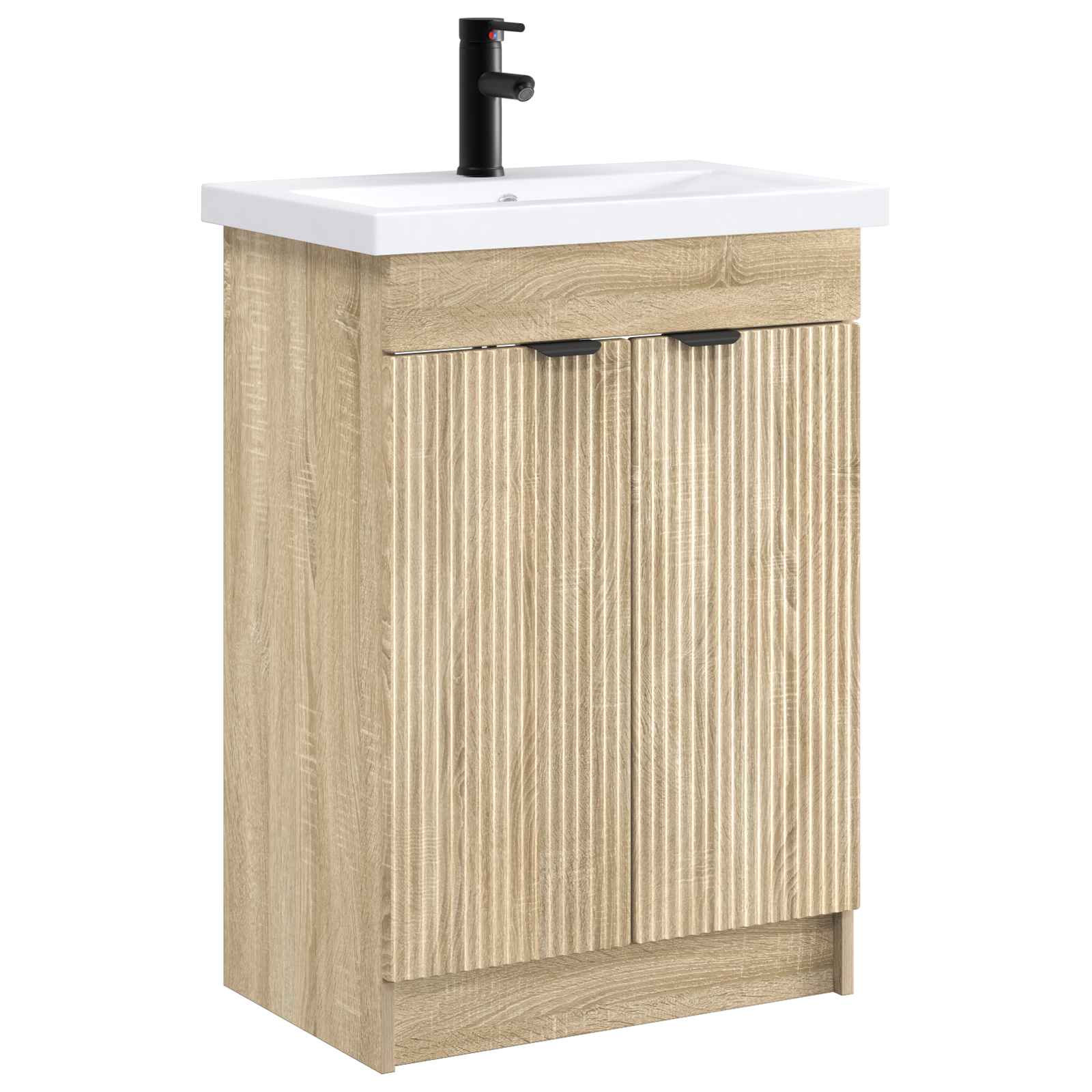 Ensemble de mobilier de salle de bain Chêne Sonoma