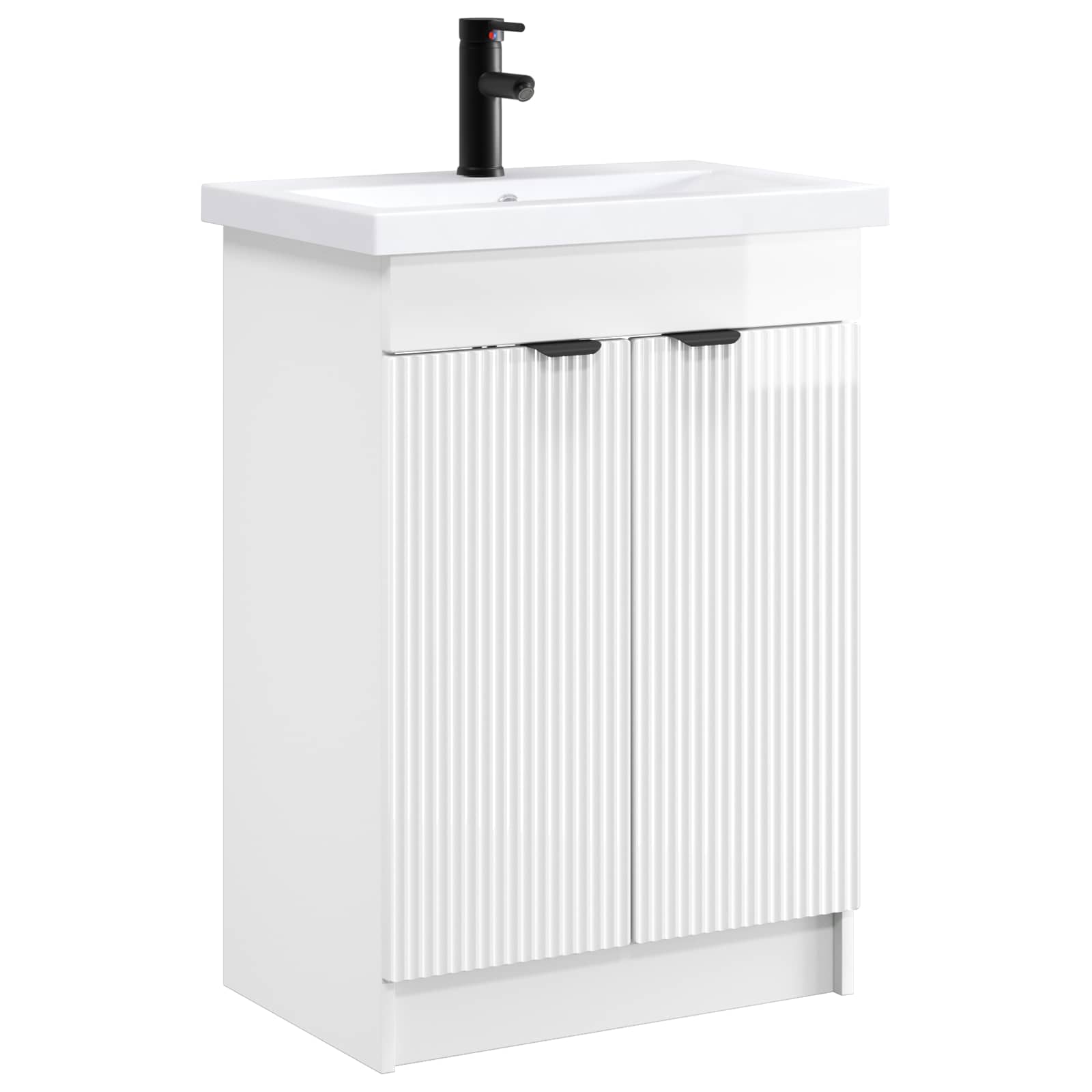 Ensemble de mobilier de salle de bain Blanc brillant