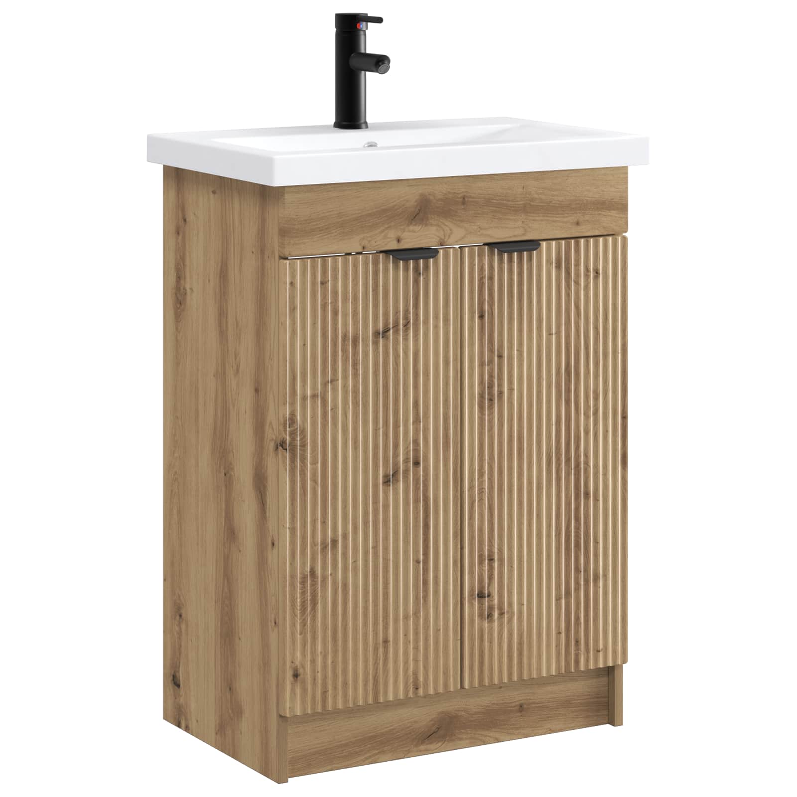 Ensemble de mobilier de salle de bain Chêne artisanal