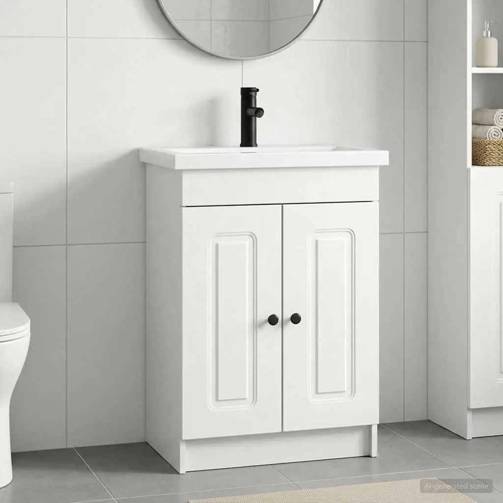 Ensemble de mobilier de salle de bain Blanc 56 x 37,5 x 81 cm - XIOS