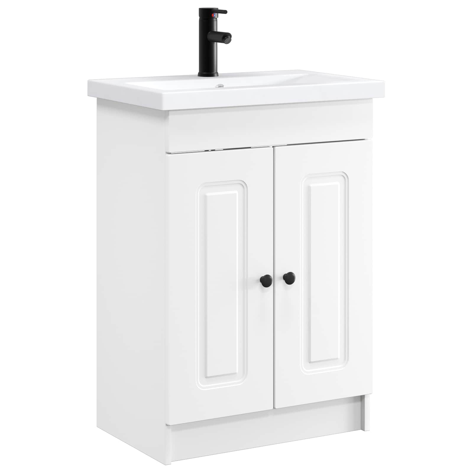 Ensemble de mobilier de salle de bain Blanc 56 x 37,5 x 81 cm