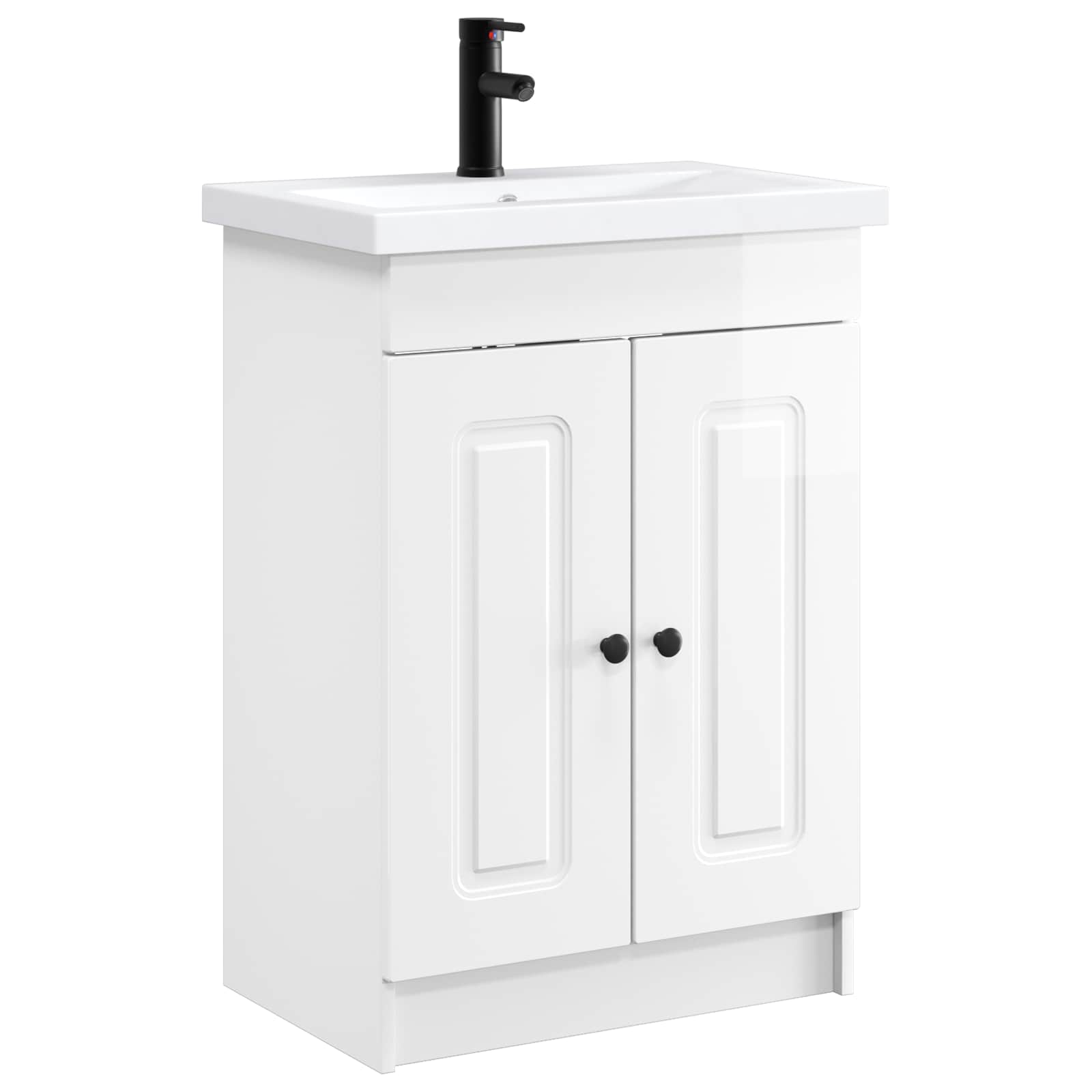Ensemble de mobilier de salle de bain Blanc brillant