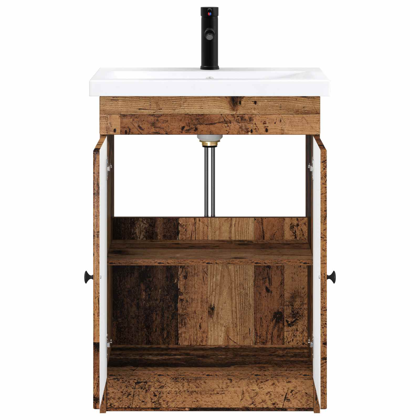 Ensemble de mobilier de salle de bain Bois ancien