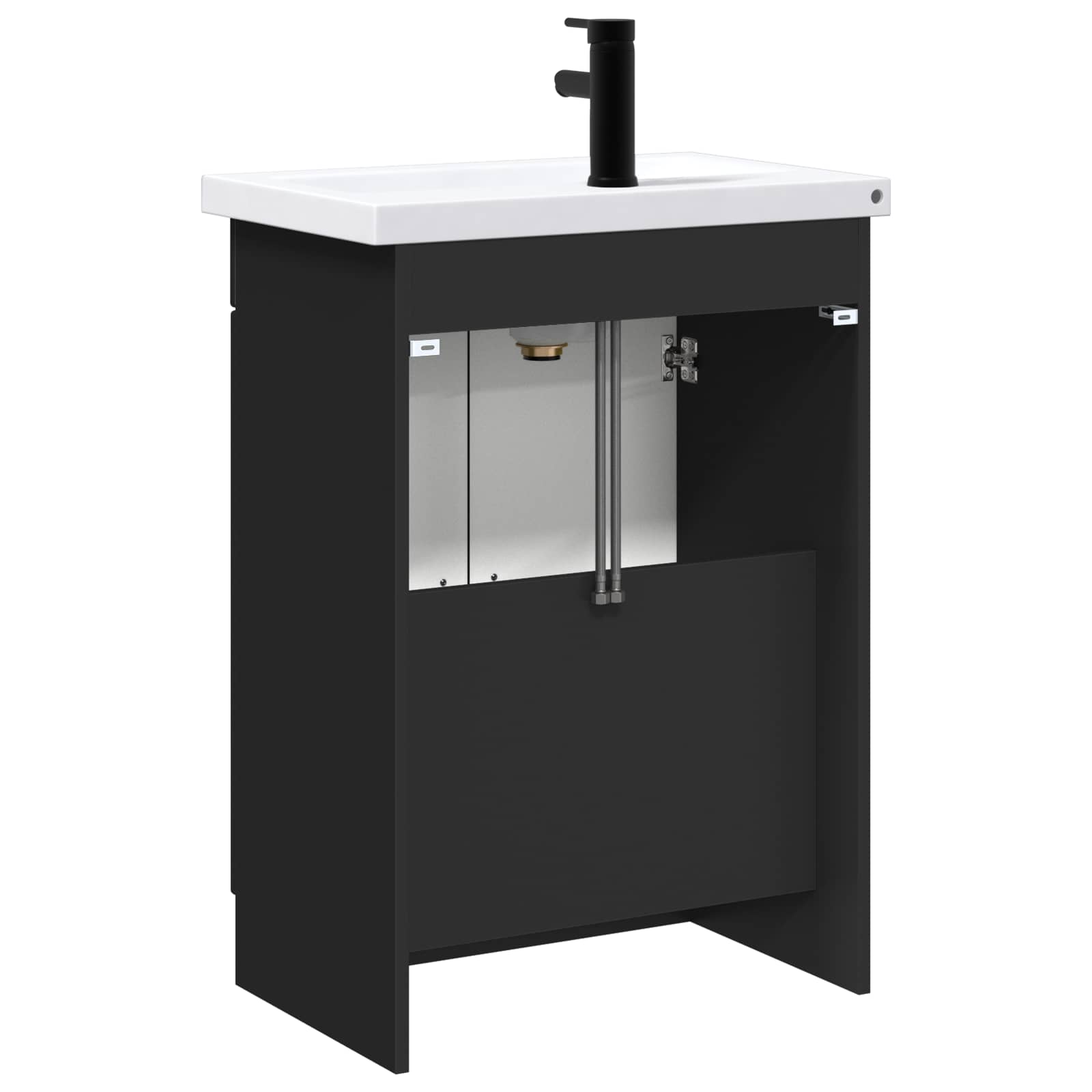 Ensemble de mobilier de salle de bain Noir 78,5 x 37,5 x 81 cm