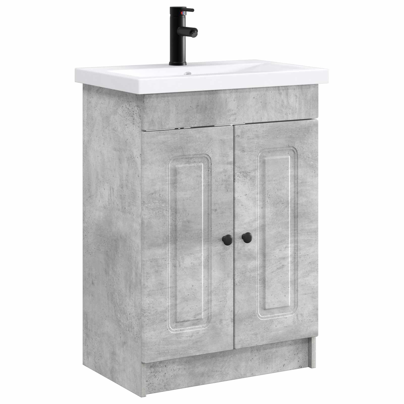 Ensemble de mobilier de salle de bain Gris béton