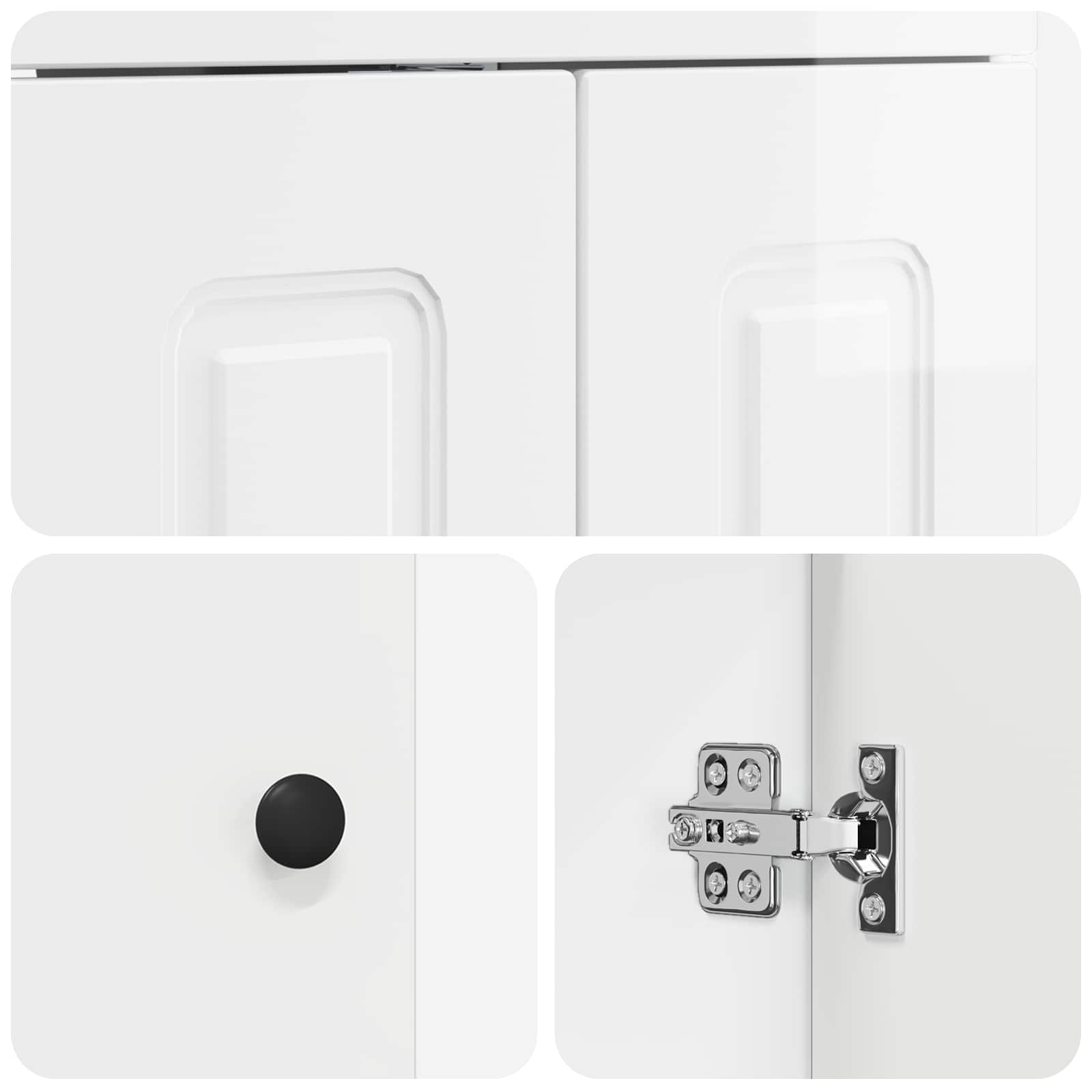 Ensemble de mobilier de salle de bain Blanc brillant