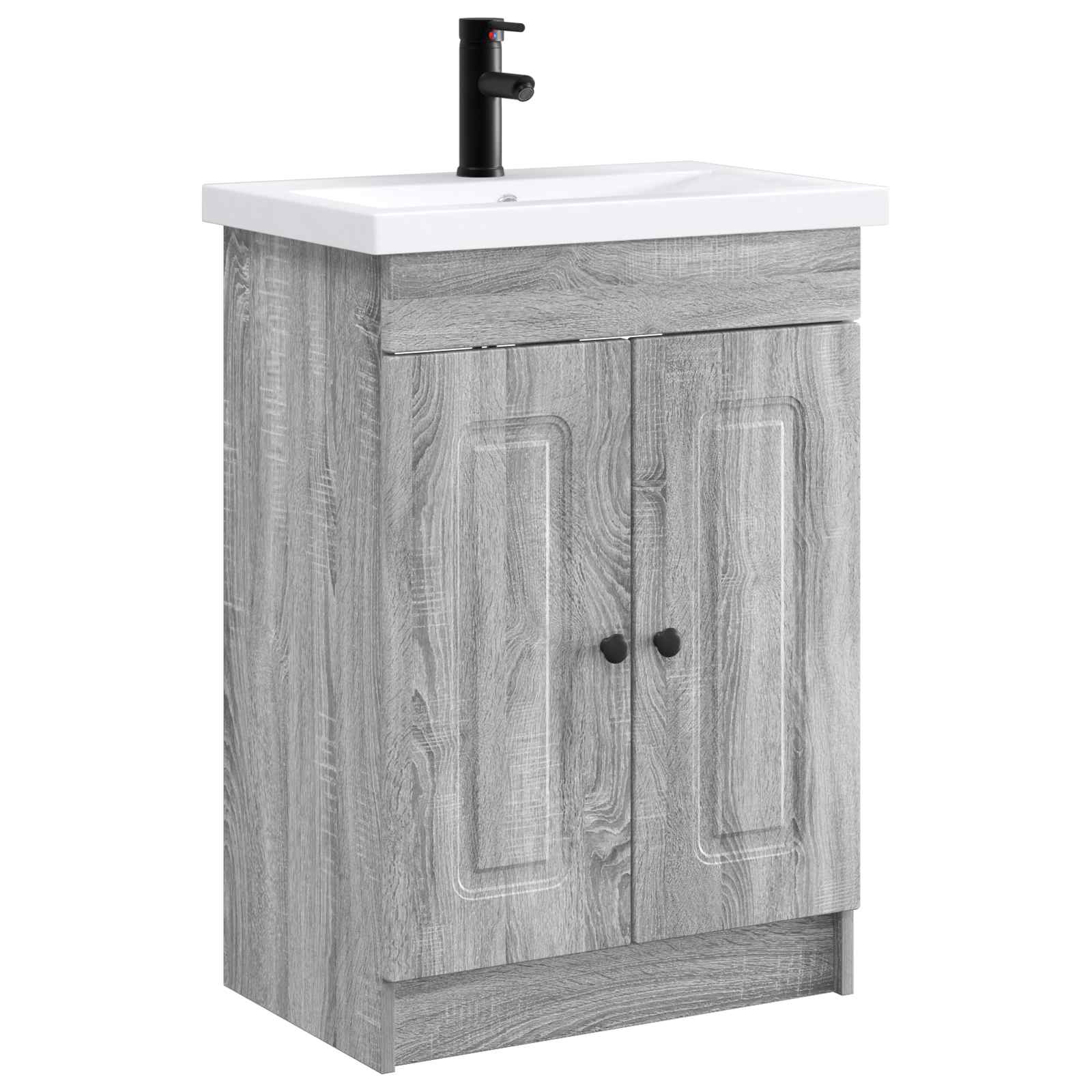 Ensemble de mobilier de salle de bain Sonoma gris