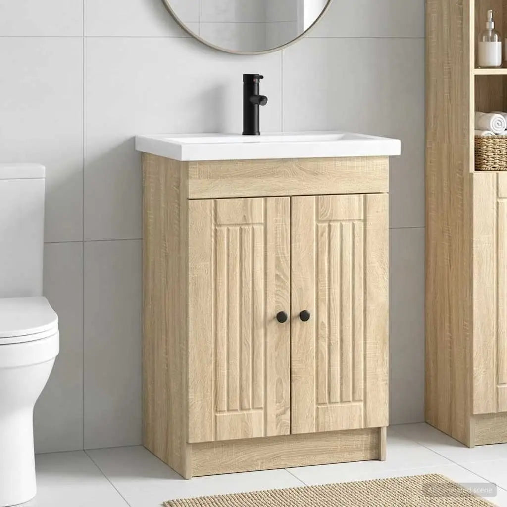 Ensemble de mobilier de salle de bain Chêne Sonoma - XIOS