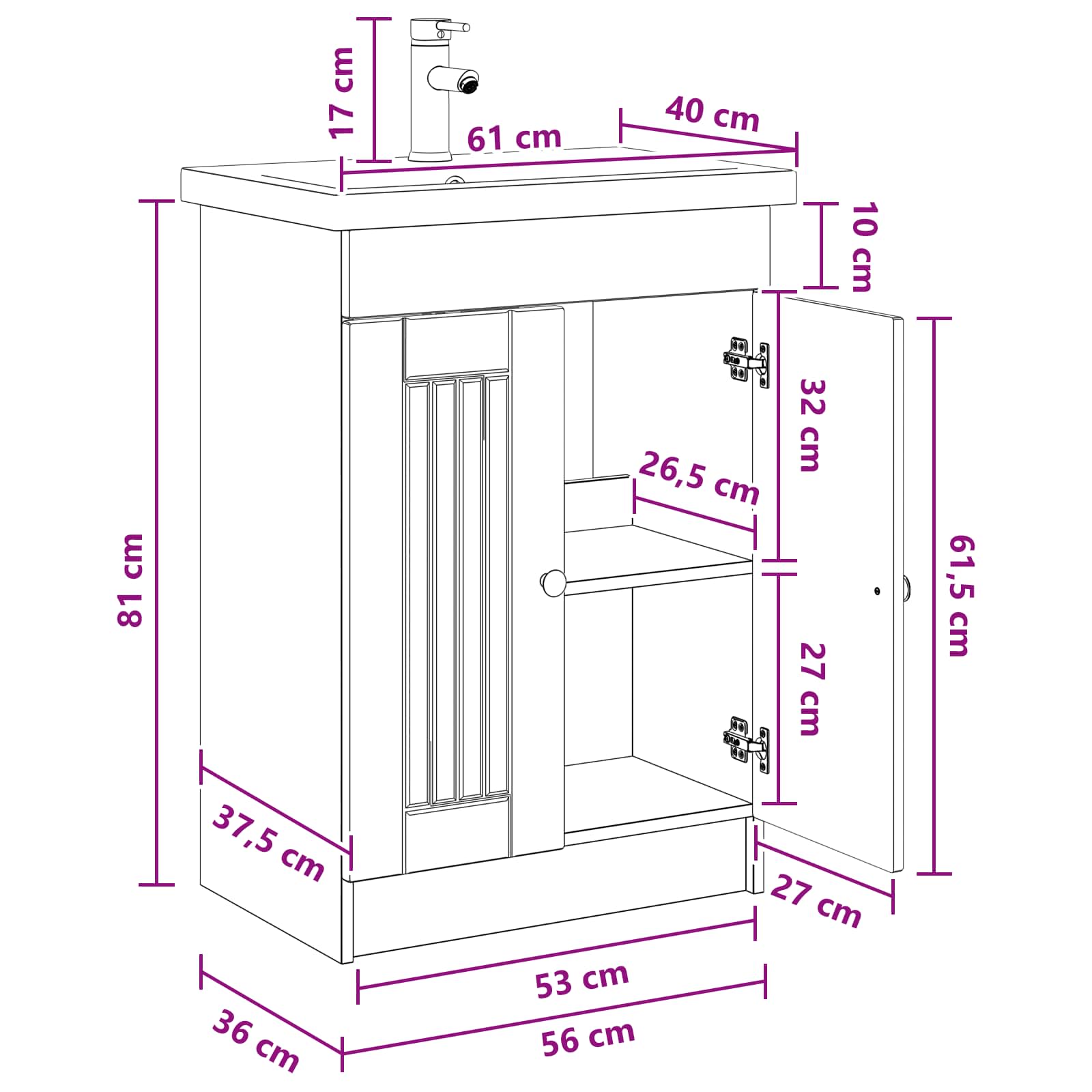 Ensemble de mobilier de salle de bain Chêne Sonoma