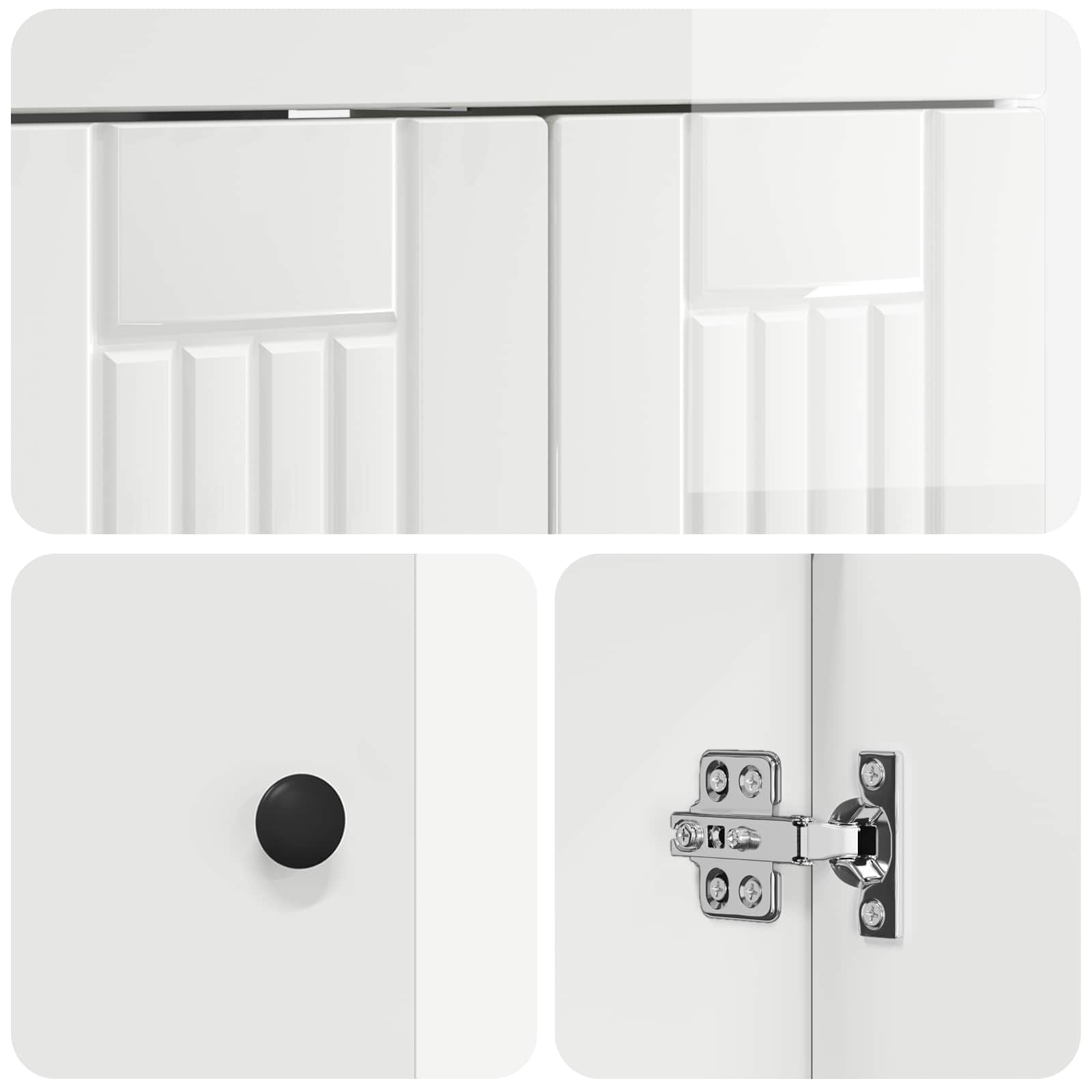 Ensemble de mobilier de salle de bain Blanc brillant