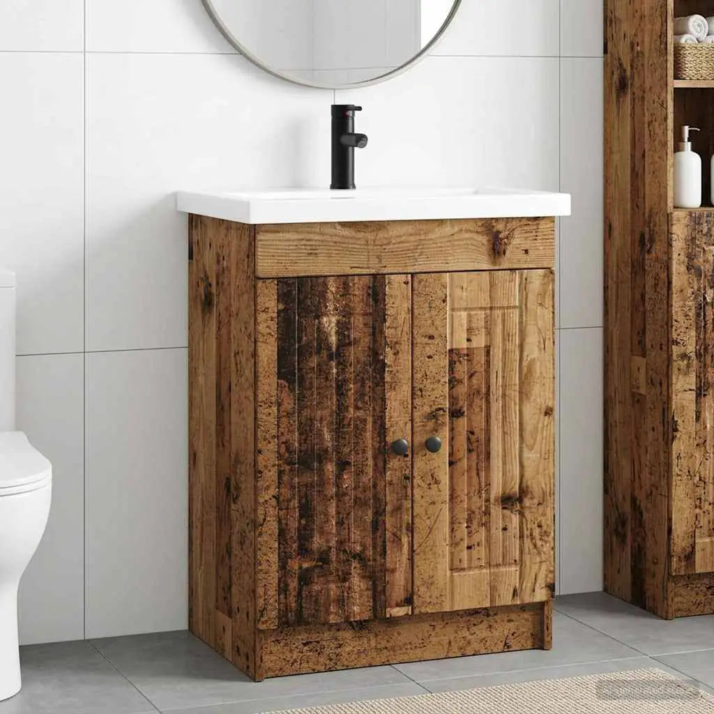 Ensemble de mobilier de salle de bain Bois ancien - XIOS