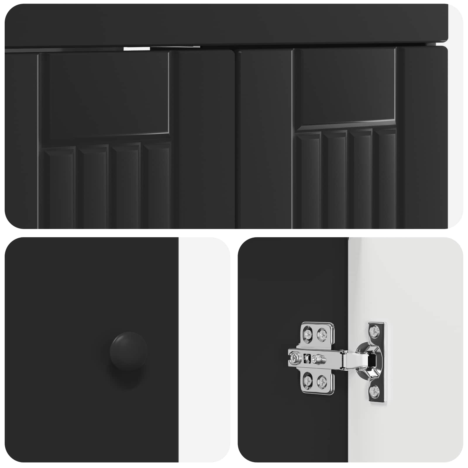Ensemble de mobilier de salle de bain Noir 78,5 x 37,5 x 81 cm