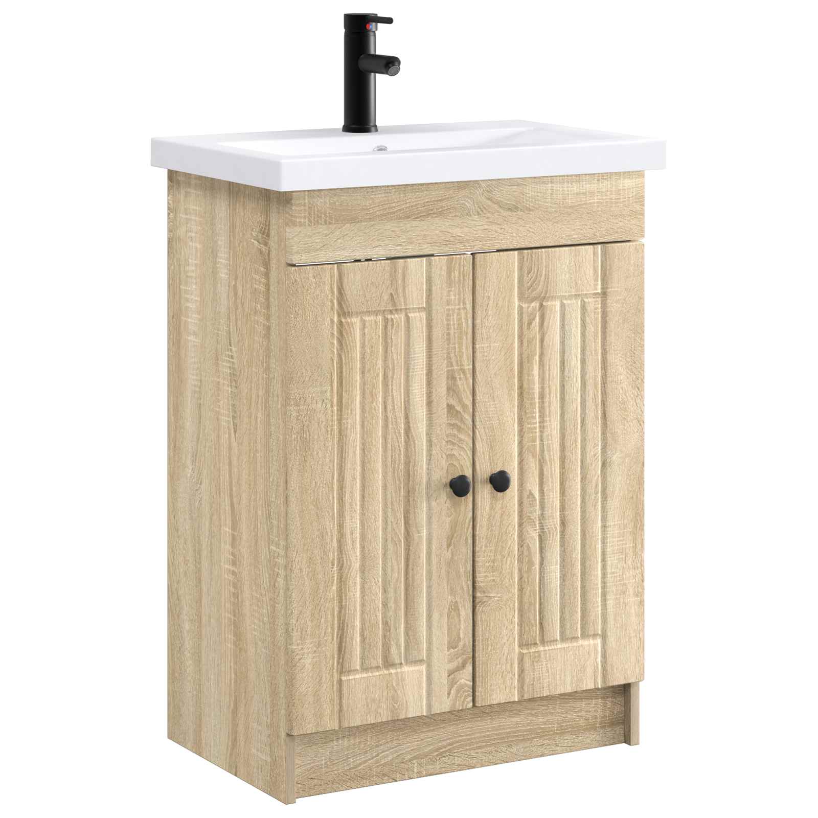 Ensemble de mobilier de salle de bain Chêne Sonoma