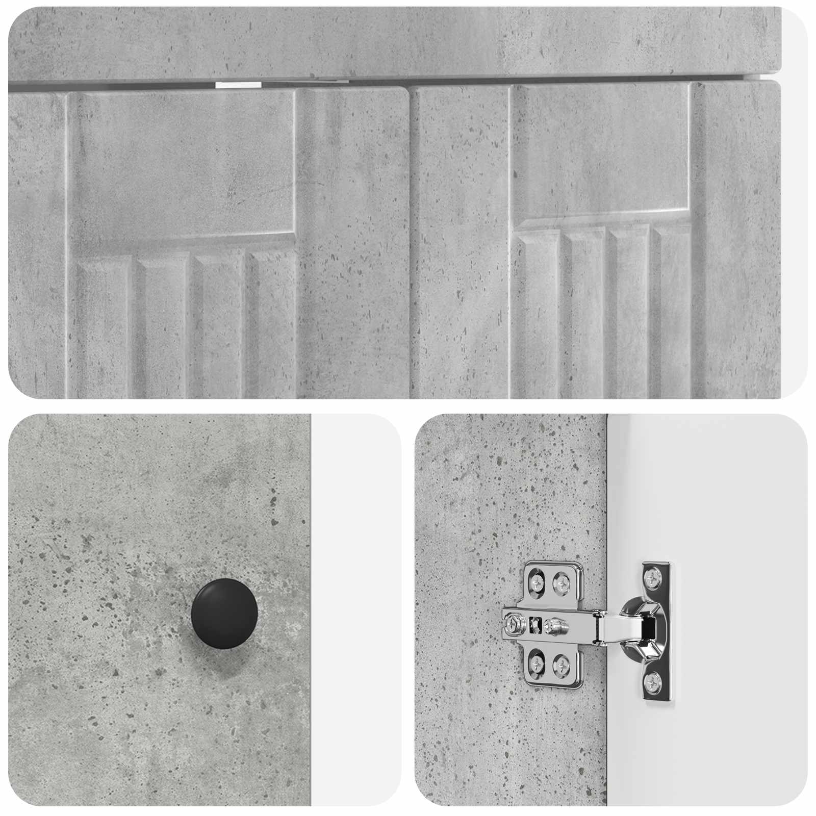 Ensemble de mobilier de salle de bain Gris béton