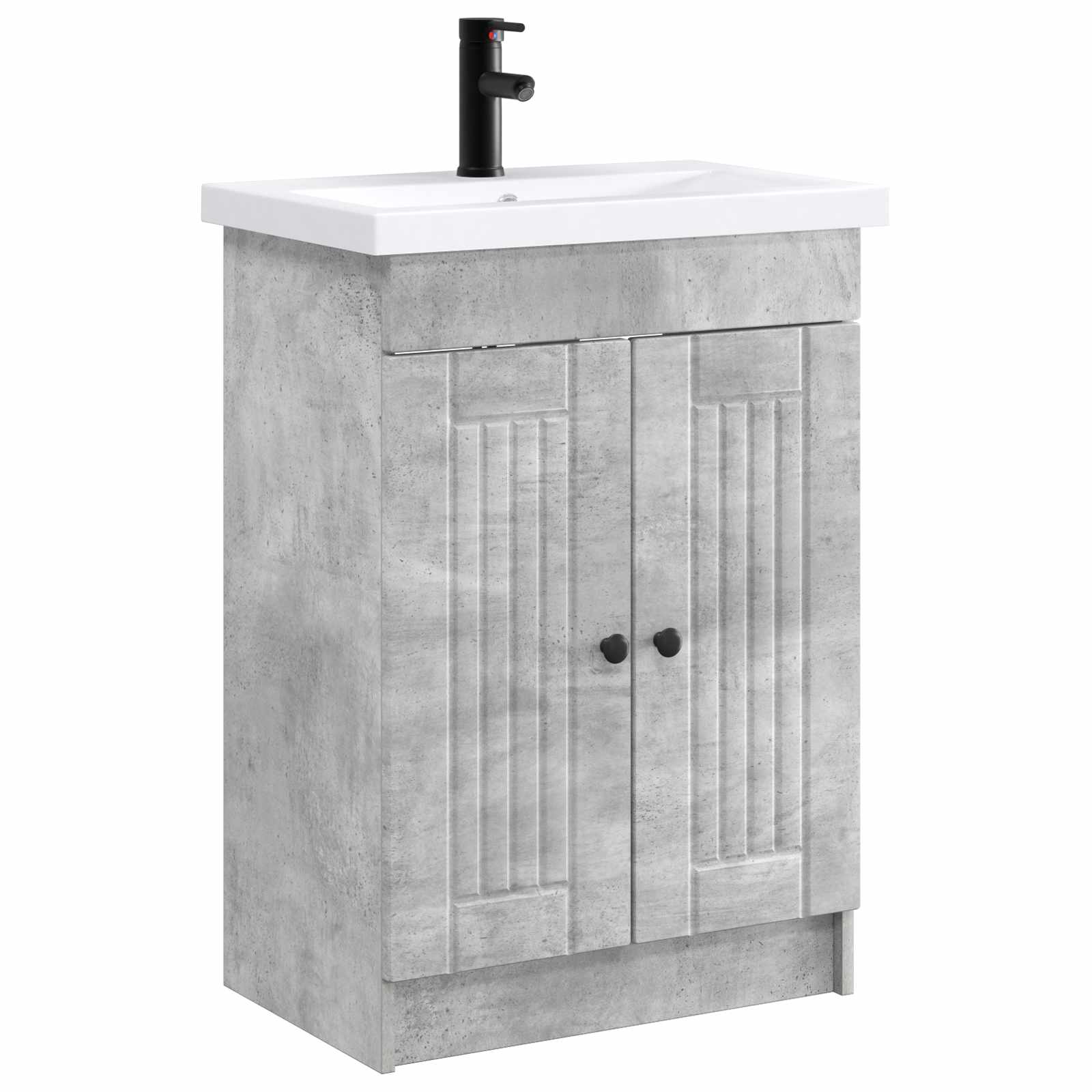 Ensemble de mobilier de salle de bain Gris béton