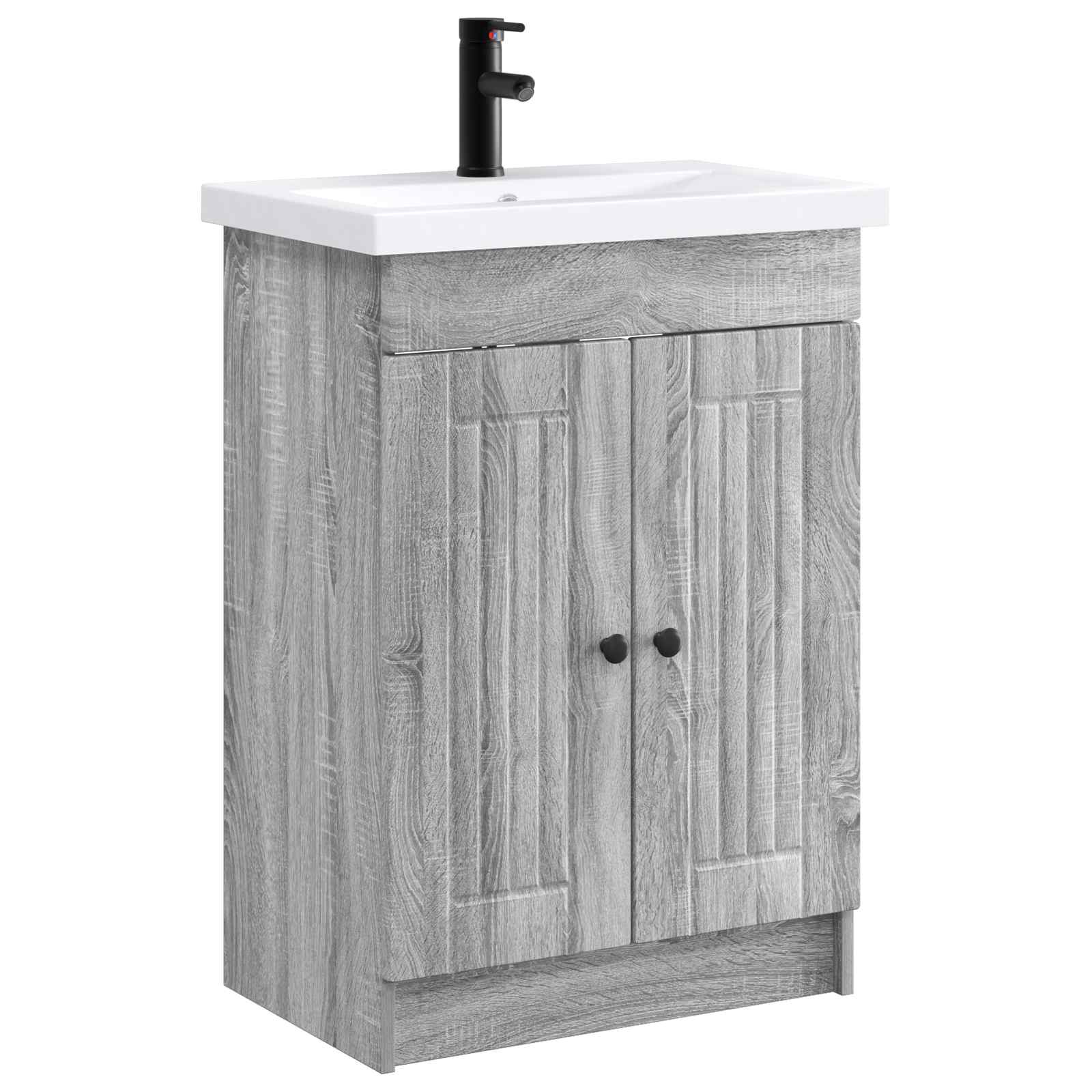 Ensemble de mobilier de salle de bain Sonoma gris