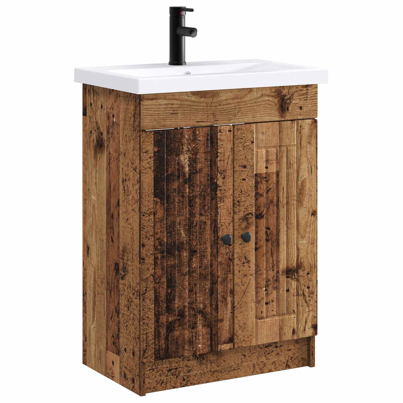 Ensemble de mobilier de salle de bain Bois ancien