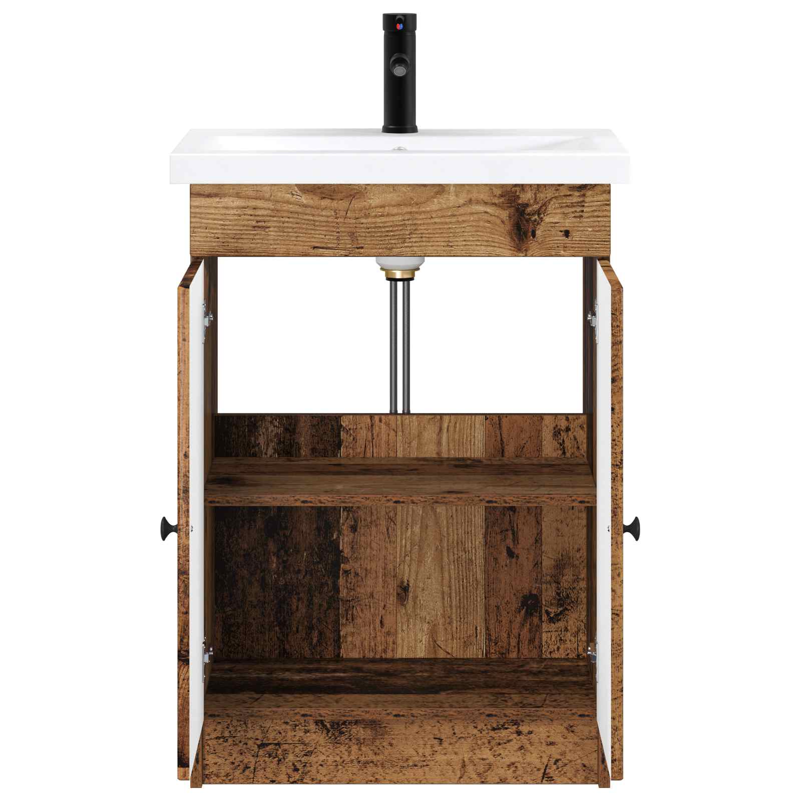 Ensemble de mobilier de salle de bain Bois ancien