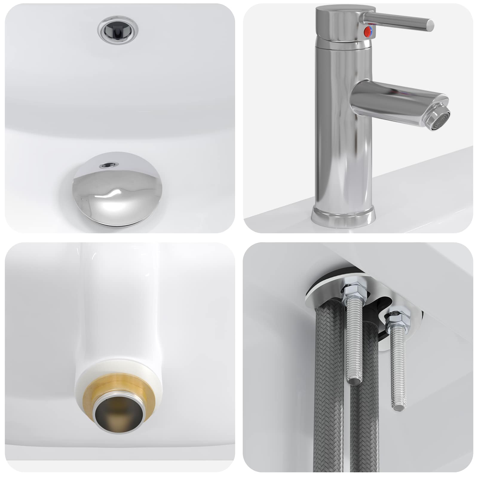 Ensemble de mobilier de salle de bain Blanc 61 x 40 x 84,5 cm - XIOS