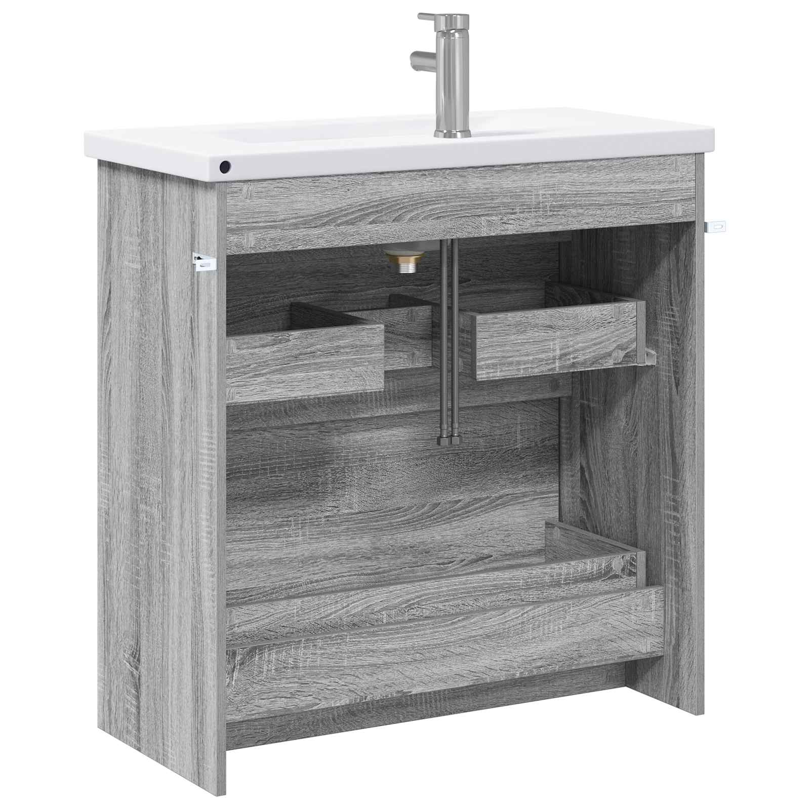 Ensemble de mobilier de salle de bain Sonoma gris