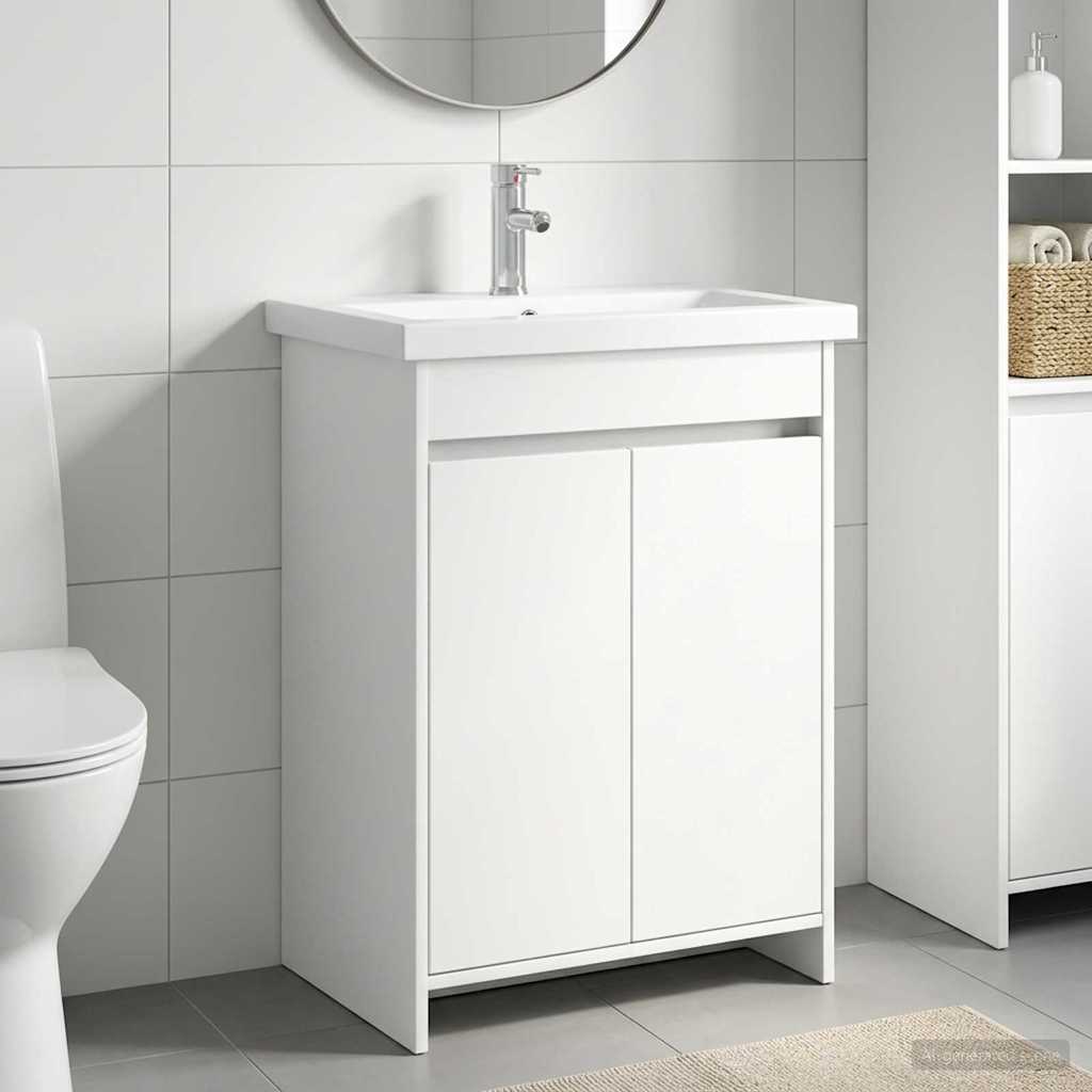Ensemble de mobilier de salle de bain Blanc 61 x 40 x 84,5 cm