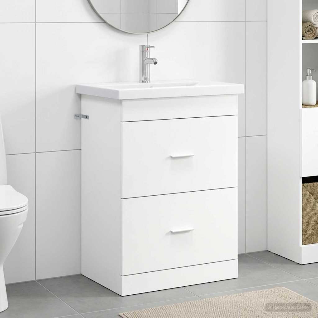 Ensemble de mobilier de salle de bain Blanc 61 x 40 x 84,5 cm