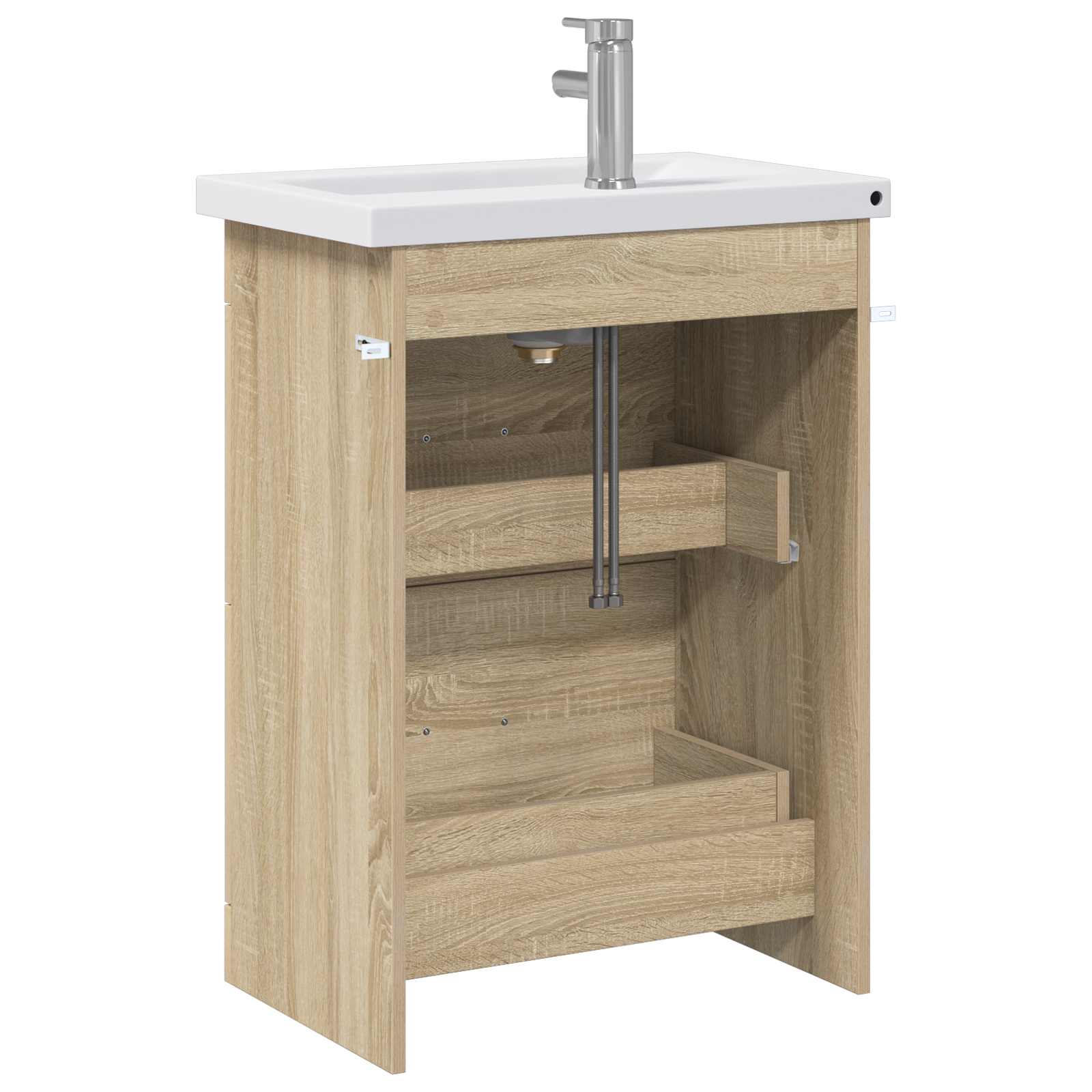 Ensemble de mobilier de salle de bain Chêne Sonoma