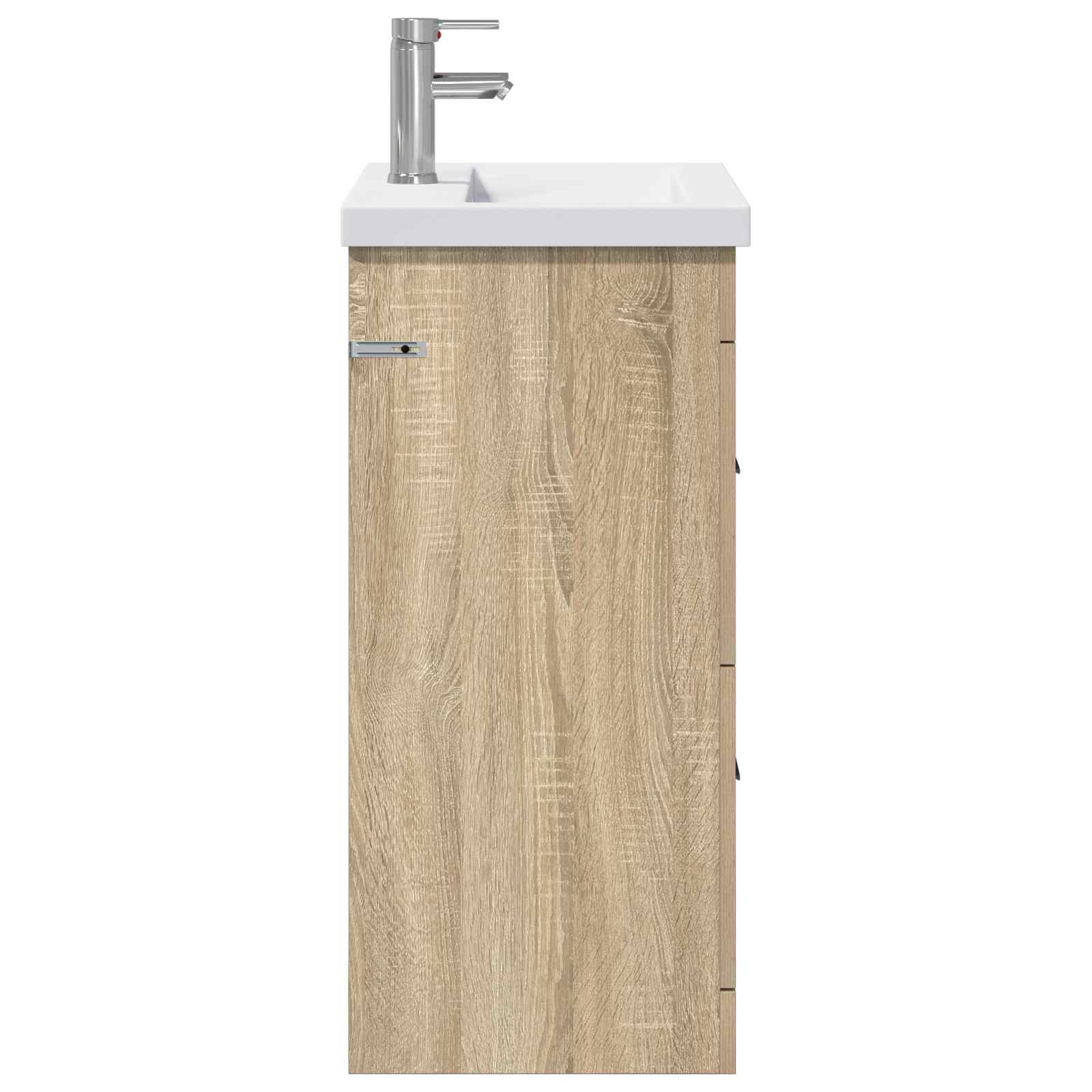 Ensemble de mobilier de salle de bain Chêne Sonoma