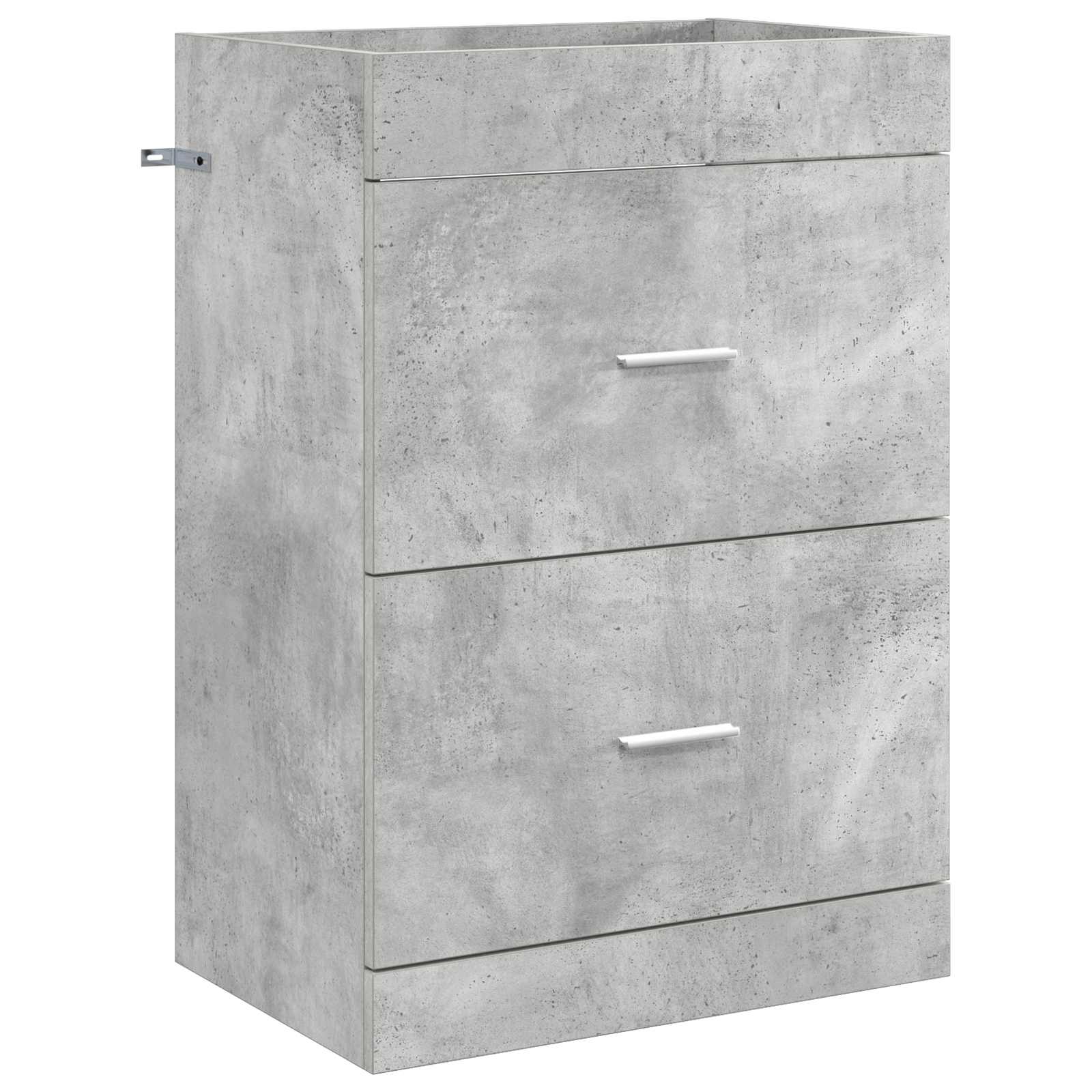 Ensemble de mobilier de salle de bain Gris béton