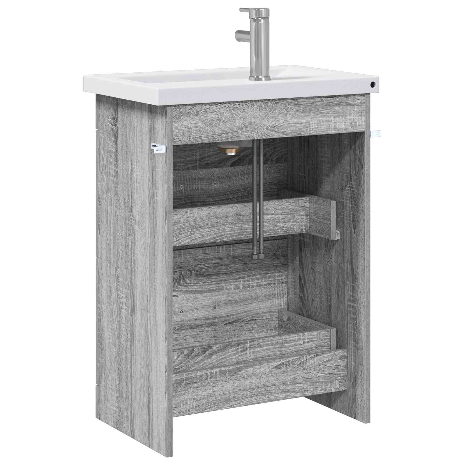 Ensemble de mobilier de salle de bain Sonoma gris