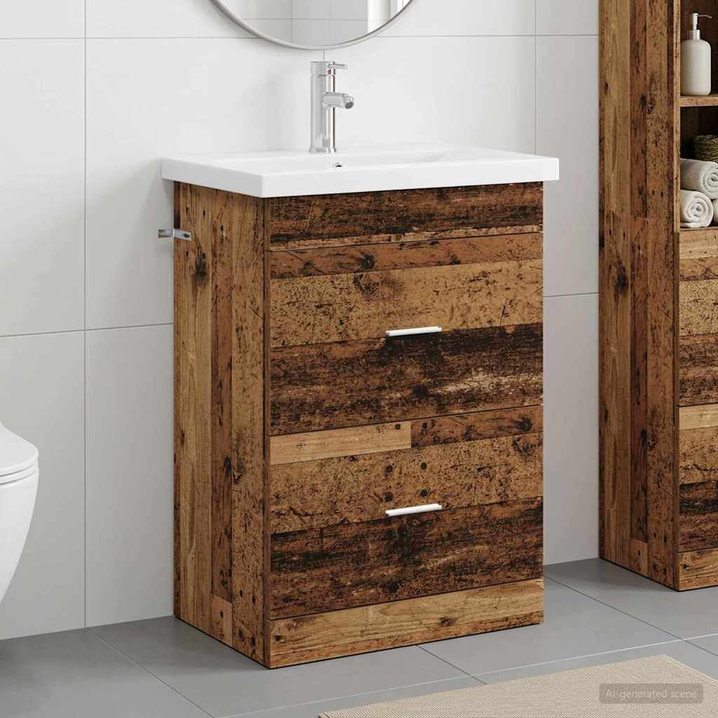 Ensemble de mobilier de salle de bain Bois ancien - XIOS