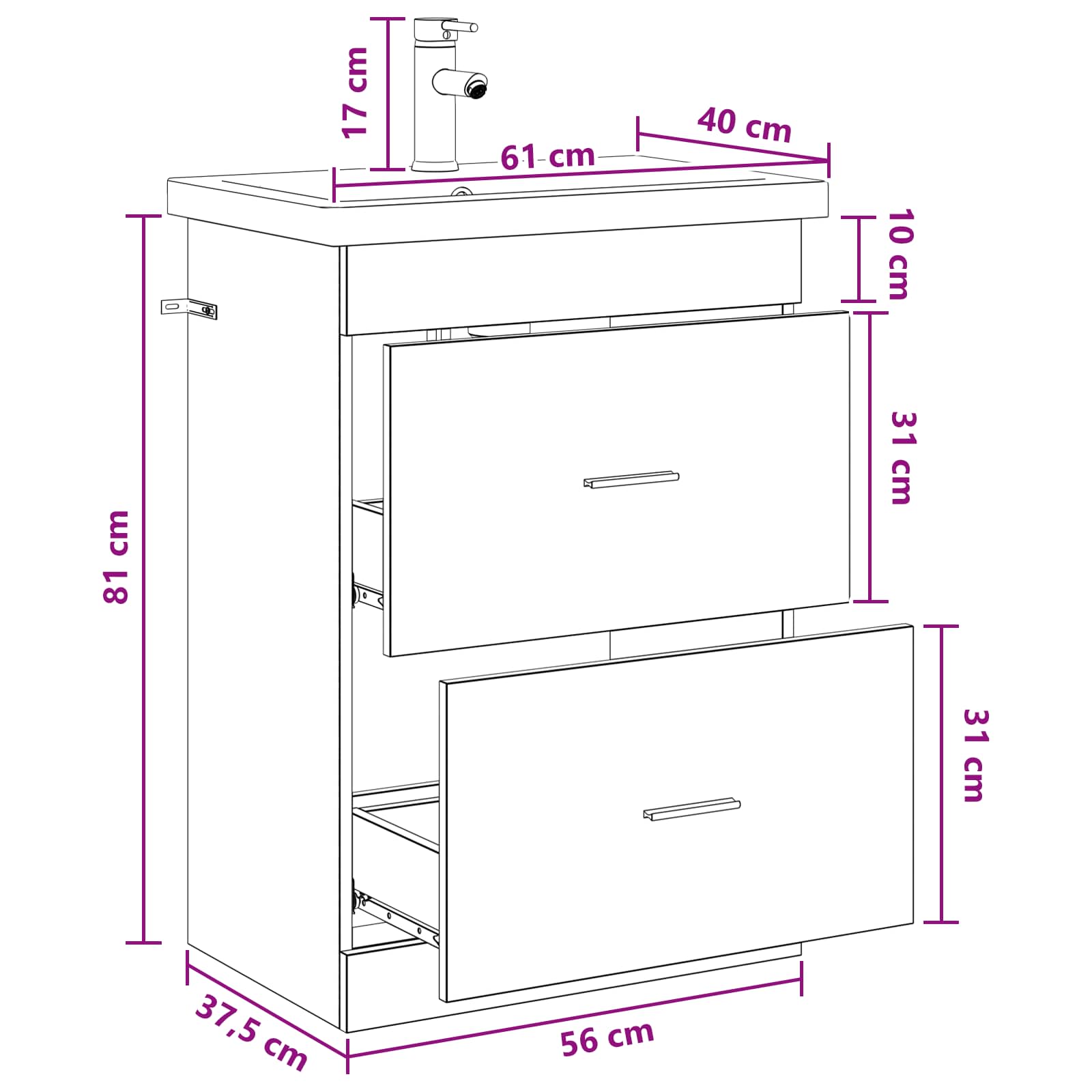 Ensemble de mobilier de salle de bain Bois ancien - XIOS