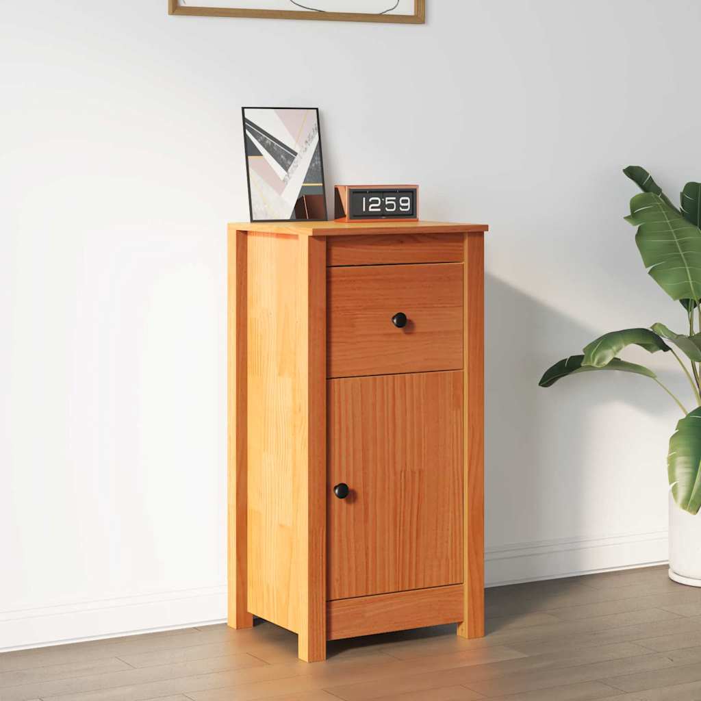 Buffet avec tiroir Brun cire 39 x 34,5 x 80 cm Pin massif - XIOS