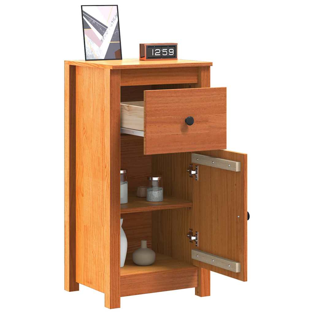 Buffet avec tiroir 2 pcs Brun cire 39 x 34,5 x 80 cm Pin massif - XIOS