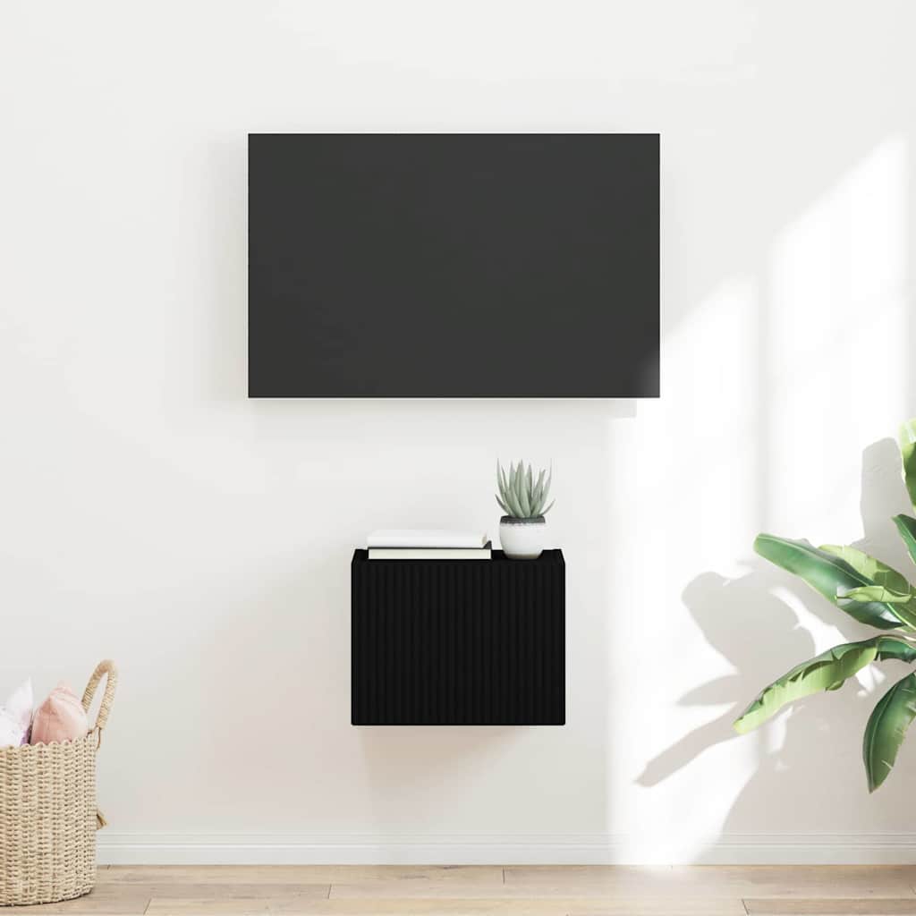 Meuble TV mural Noir 60 x 31 x 29.5 cm Bois d'ingénierie - XIOS