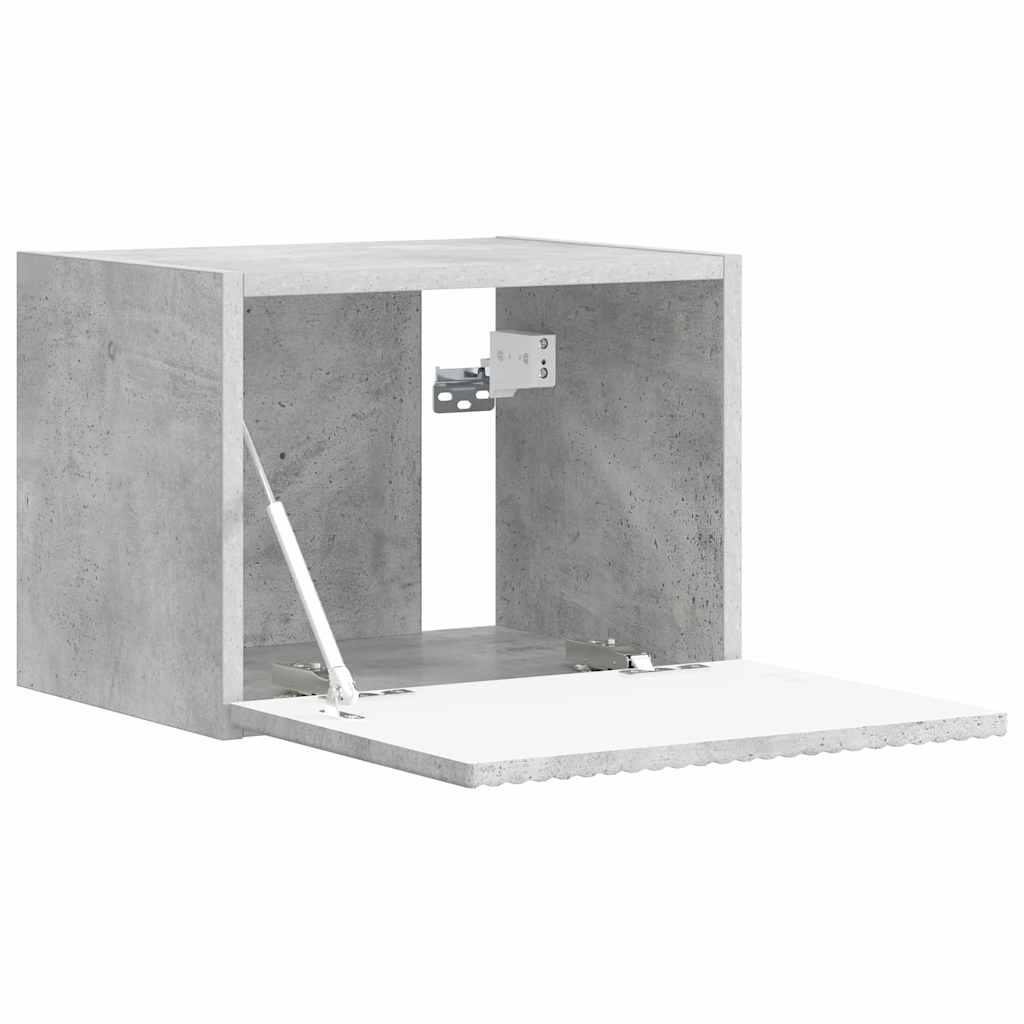 Meuble TV mural 2 pcs Béton 39 x 31 x 29,5 cm Bois d'ingénierie - XIOS