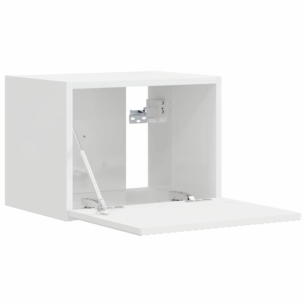 Meuble TV mural 2 pcs Blanc Brillant 39 x 31 x 29,5 cm - XIOS