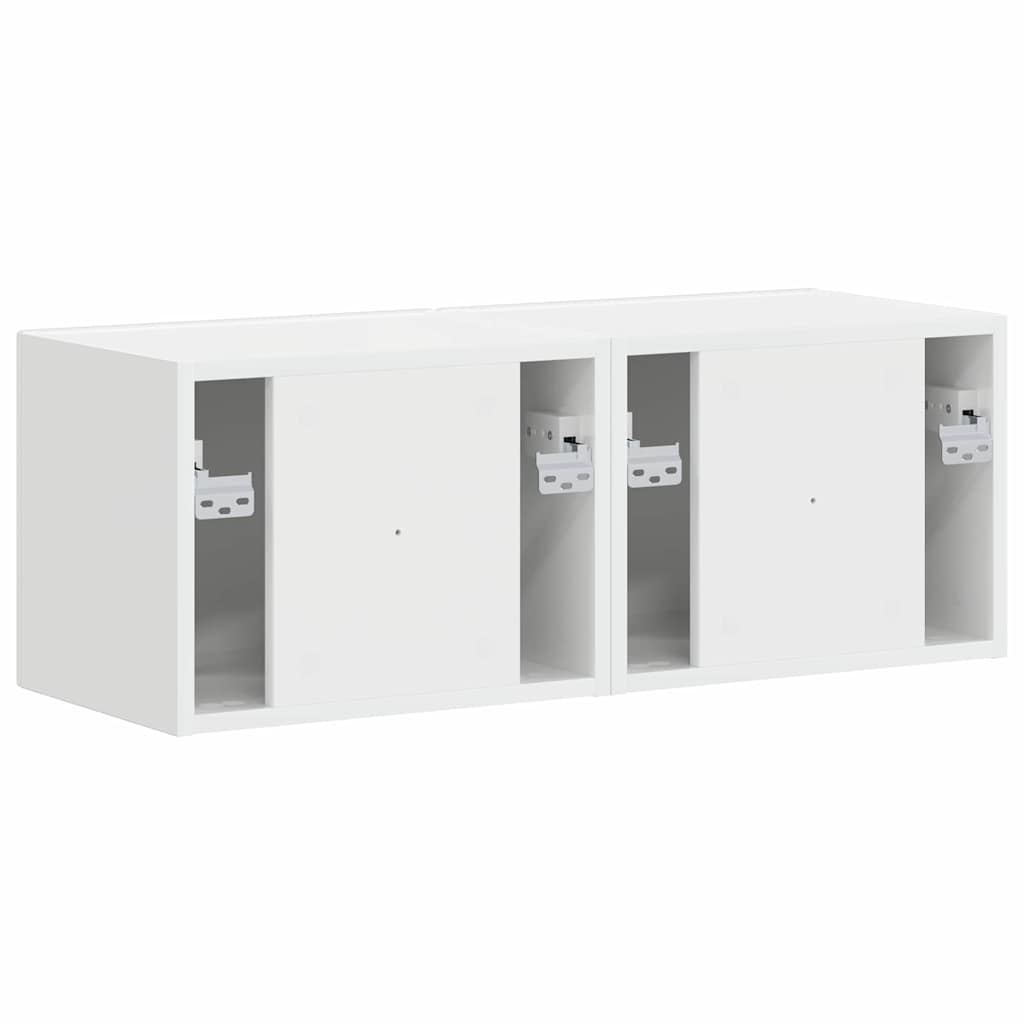 Meuble TV mural 2 pcs Blanc Brillant 39 x 31 x 29,5 cm - XIOS