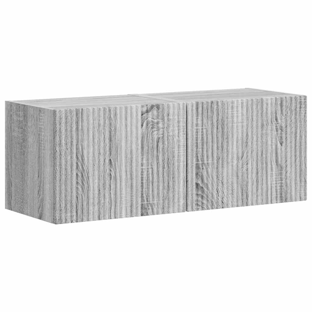 Meuble TV mural 2 pcs Gris Sonoma 39 x 31 x 29,5 cm - XIOS