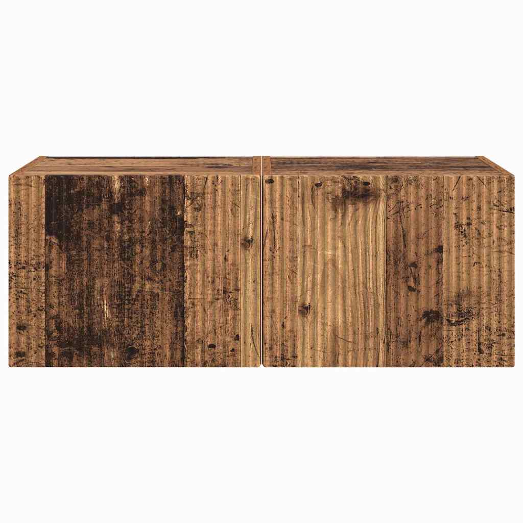 Meuble TV mural 2 pcs Bois Ancien 39 x 31 x 29,5 cm - XIOS