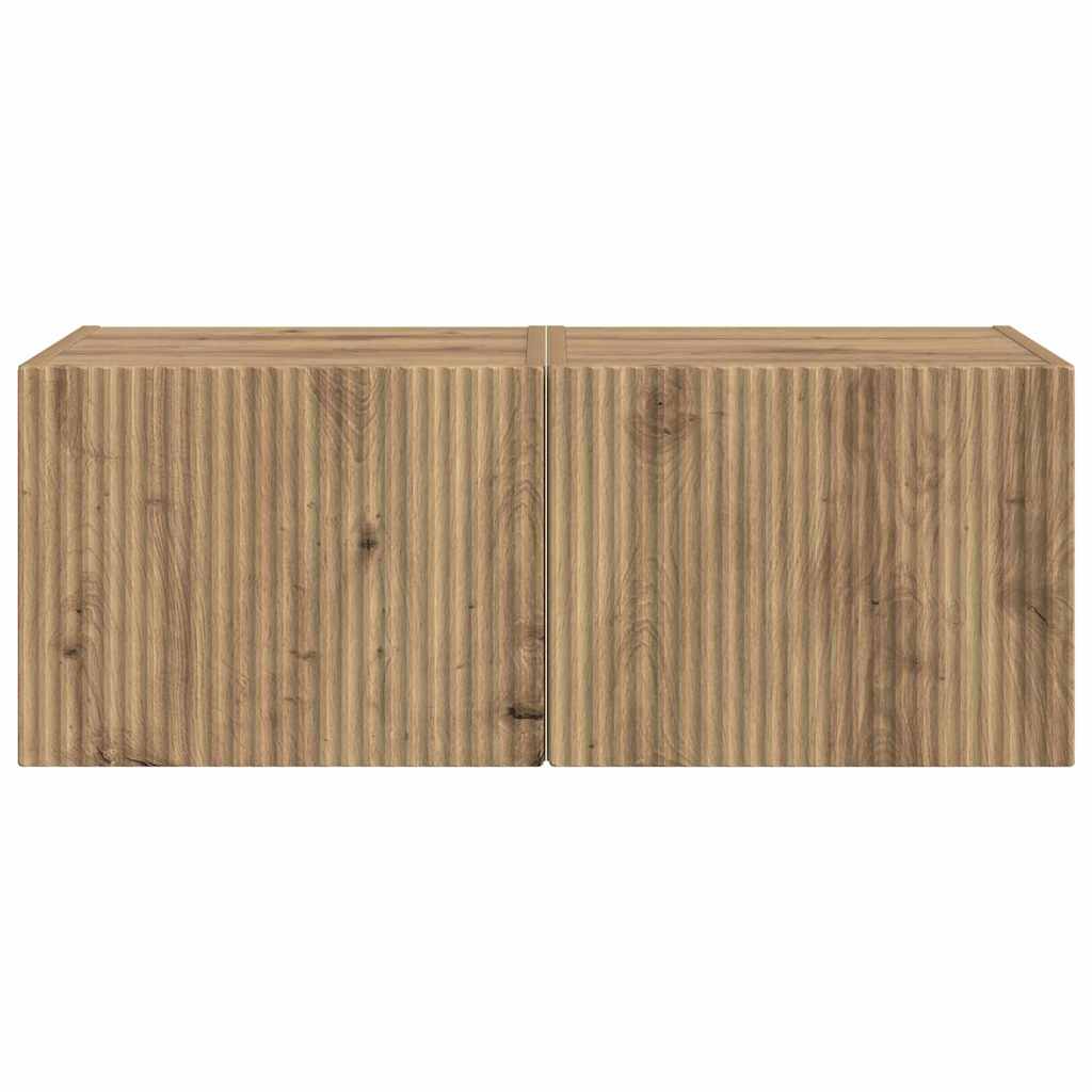 Meuble TV mural 2 pcs Chêne artisan 39 x 31 x 29,5 cm - XIOS