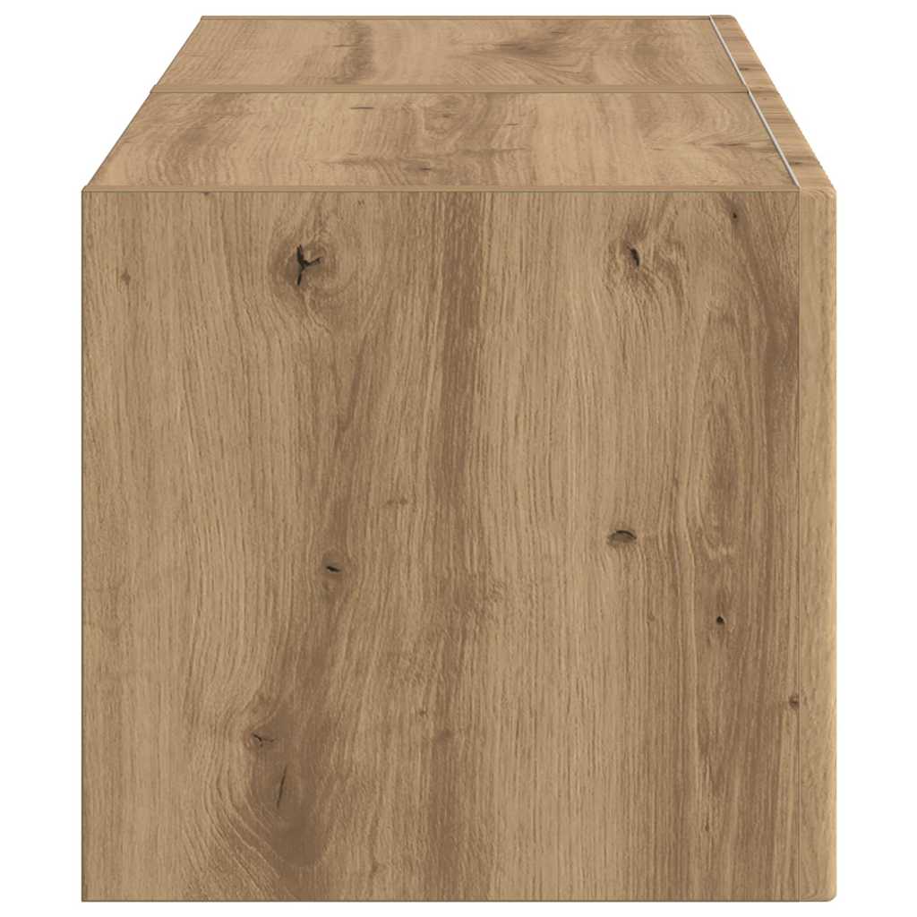 Meuble TV mural 2 pcs Chêne artisan 39 x 31 x 29,5 cm - XIOS