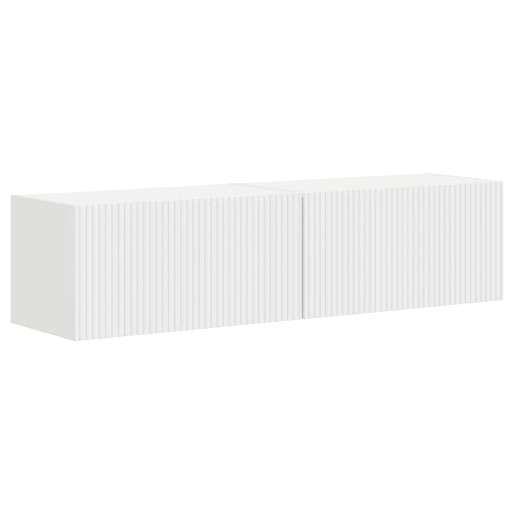 Meuble TV mural 2 pcs Blanc 60 x 31 x 29,5 cm Bois d'ingénierie - XIOS