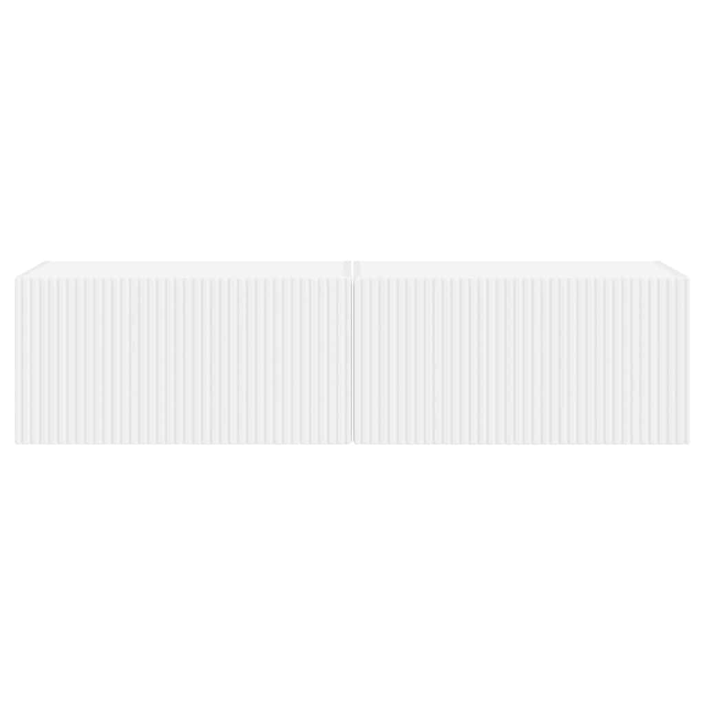 Meuble TV mural 2 pcs Blanc 60 x 31 x 29,5 cm Bois d'ingénierie - XIOS