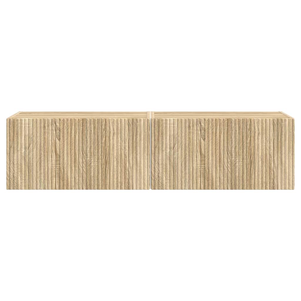 Meuble TV mural Montage mural 2 pcs Sonoma 60 x 31 x 29,5 cm - XIOS