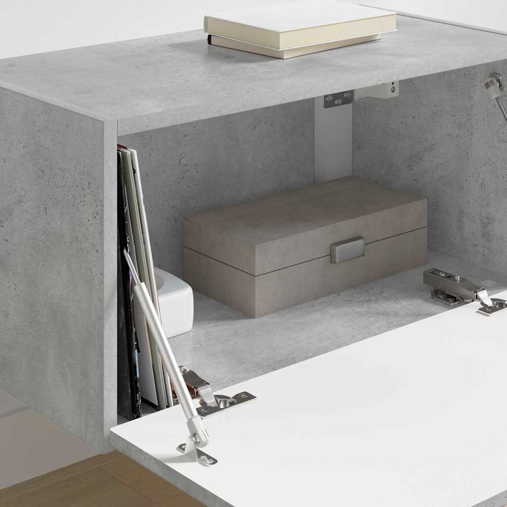 Meuble TV mural Béton 60 x 31 x 29,5 cm Bois d'ingénierie - XIOS
